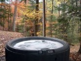Private outdoor 4 person hot tub